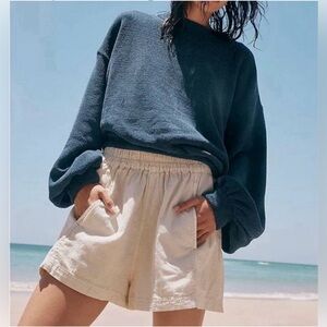 ❤️ NWT Free People Get Free Poplin Pull On Shirts in Nilla Cream